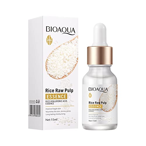 TAYSTE ácido hialurónico | Esencia Blanca Pulpa cruda arroz con ácido hialurónico - 15ml Mejora la Piel frágil nutre la Piel Encoge los poros la Cara sueros hidratantes para Pieles
