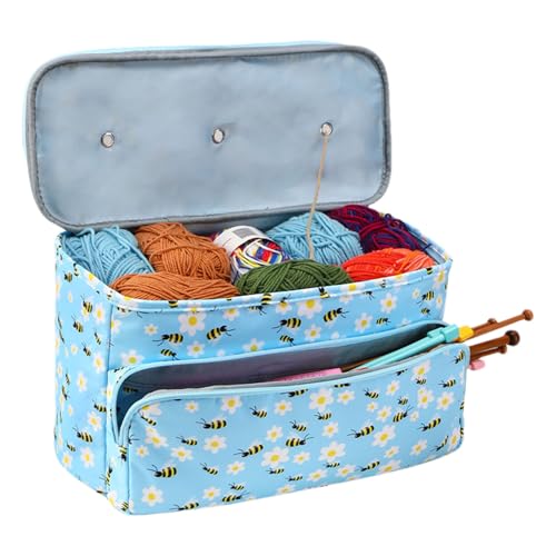 Pochette de rangement pour le matériel de tricot en voyage