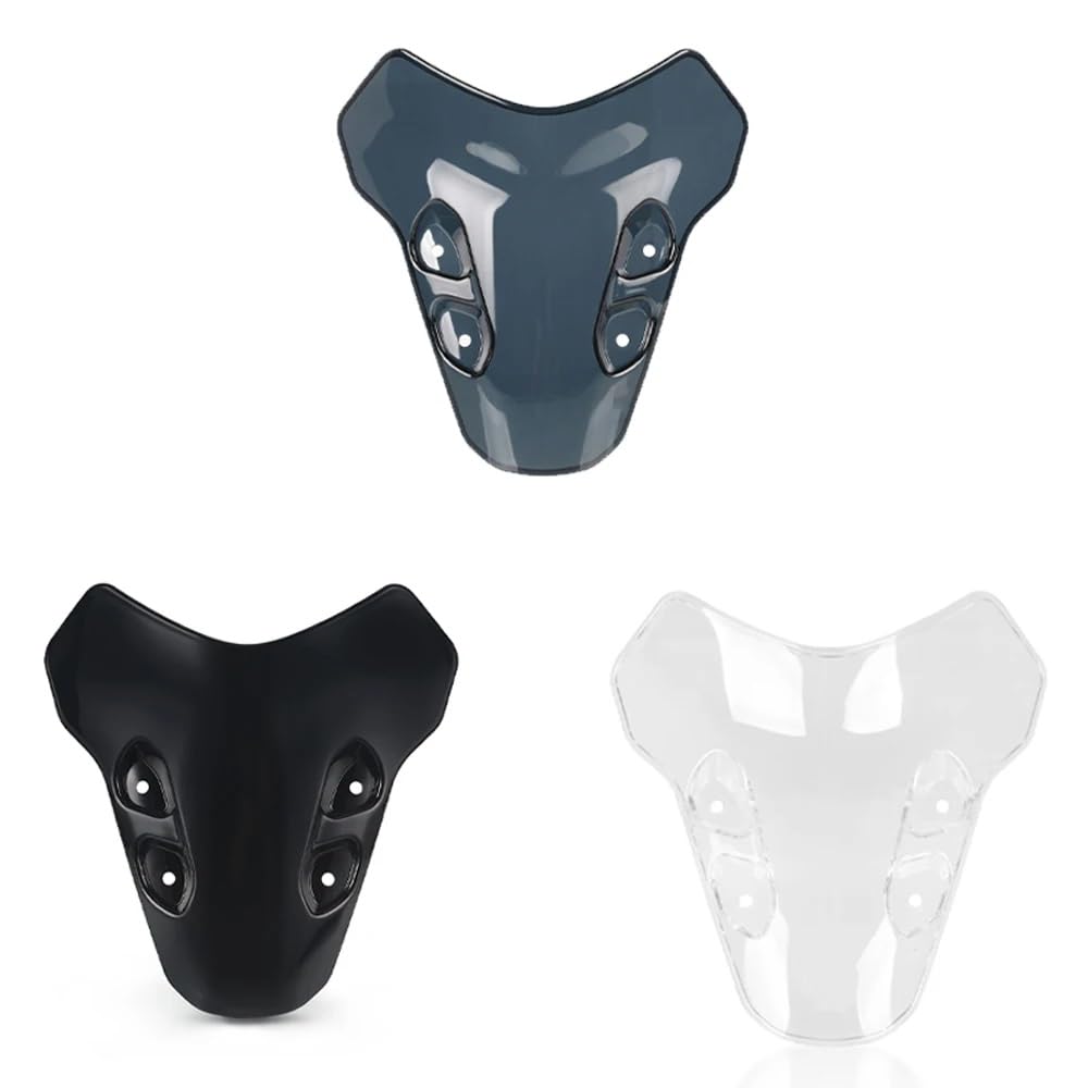 Pare-Brise Moto pour Moto MT07 MT-07 MT 07 2021 – 2024 Visière Pare-Brise Déflecteur Vent À Double Bulle Moto Pare-Brise (Couleur : Noir)