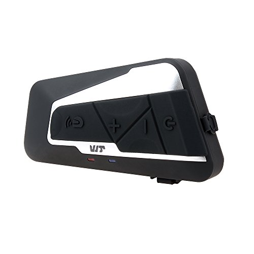 Fodsports Bluetooth Intercom Moto Casque Étanche Full Duplex Sans Fil Bluetooth Interphone pour 2 Riders 1000 M, Idéal pour Ski, Équitation