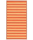 Alfombra de cocina y ba&ntilde;o de bamb&uacute; 100 % natural y sostenible, color naranja efecto degrad&eacute;. Alfombra f&aacute;cil de limpiar, antideslizante y resistente, 55 x 280 cm