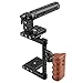 CAMVATE DSLR Camera Cage Top Handle Wood Grip Compatible for Sony Panasonnic - 1175