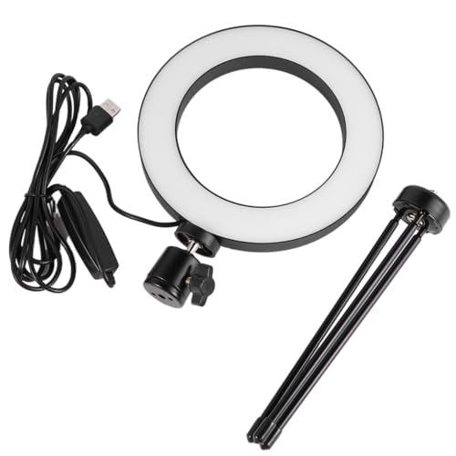Pack de 2 aros de luz LED con clip metálico de sujeción y estructura de plástico color negro