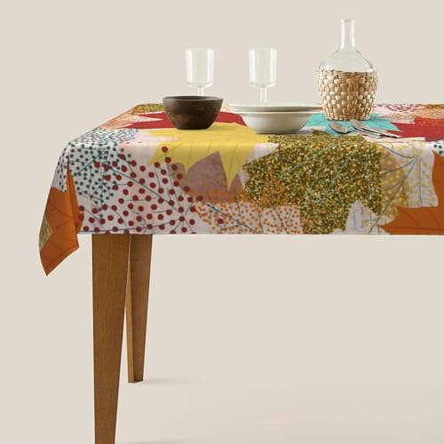 Nappe rectangulaire vintage 140x140 cm pour table de cuisine