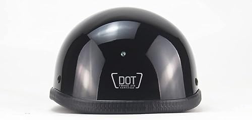 Miniatura 3 de Koliyn Casco pequeño y ligero aprobado por DOT, casco de media carcasa, casco de media cara de perfil bajo, casco de motocicleta, gorra de calavera