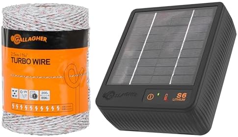 S6 Solar Fence Charger with 3/32" x 656' Turbo Wire | Solar-Powered Energizer with 656 ft High-Conductivity Fence Wire | Ideal for Gardens, Paddocks, and Livestock Containment image 5