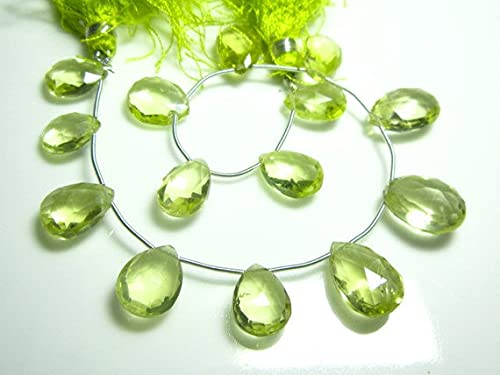Quartz Citron briolettes poires pour remplacer des pierres ternes sur vos bijoux