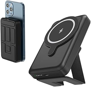 CAVN Magnetic Power Bank 10000mAh, PD 22W Foldable Fast Charging Magnetic Wireless Portable Charger and USB C, Power Bank External Battery Pack Compatible with MagSafe iPhone 13/12 Series