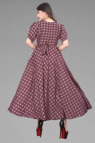 Image of NEW Aline Maxi Dress for Women in Purple Color