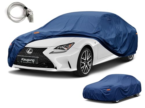 Image of Kaugung Custom Fit Car Cover for Lexus IS250 IS250C IS300 IS350 (2005-2026), Heavy Duty Waterproof All Weather Outdoor Protection, Breathable Full Exterior Cover with Vent, Rain Sun Snow UV Proof