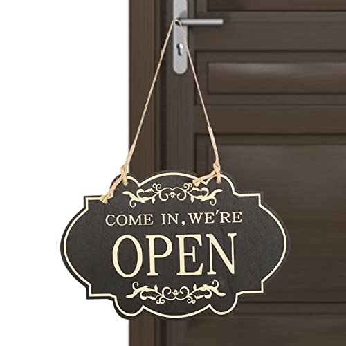 Letrero de Madera de Doble Cara con Texto en inglés Come in We Are Open/Sorry We Are Close, rústico, informativo, Restaurante, Bar, Reversible, Vintage, decoración para Tienda Samuliy