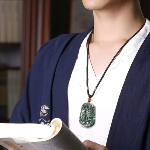Collier jade birman naturel pendentif dragon zodiaque authentique