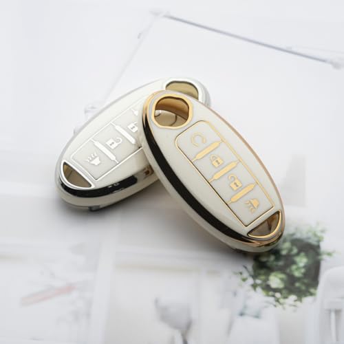 Image of Key Fob Cover Fit for Nissan Altima Rogue Sentra Pathfinder Frontier Maxima Titan Armada Versa Smart Key