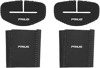 プリウス 適用 シートベルトカバー バックルカバー 台座 異音対策 PRIUS 60系 50系 40系 30系 20系 対応 傷防止 PUレザー 車用 内装アクセサリー カー用品 簡単取付 プロテクター(プリウス 適用,４個セット・黒ステッチ)