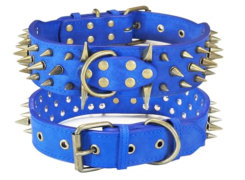 Collier pour chien à pointes bleu S idéal pour sorties en ville - 4