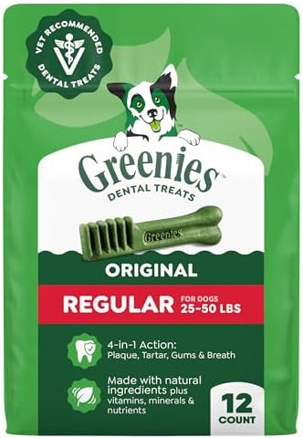 Greenies Veterinarian-Recommended Adult Natural Dental Dog Treats...