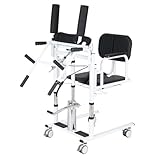 Patient Lift Transfer Chair, Sit to Stand Lift 4 in 1 Portable Transfer Chair with Wheels, Standing Transfer Chair for Home Adults Disabled Easy to Use - Weight Capacity 290 Lb