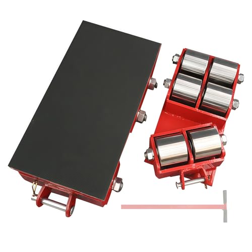 Patín Para Maquinaria Pesada Con Ruedas De Acero, Transportador Industrial Para Cargas Pesadas Para La Reubicación De Equipos(PU wheel,12Ton´00Lbs)