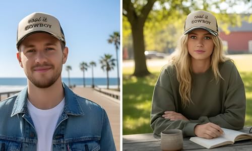 Image of Embroidered Lettering Print Truck Hat Baseball Cap Trucker Mesh Snapback Hat
