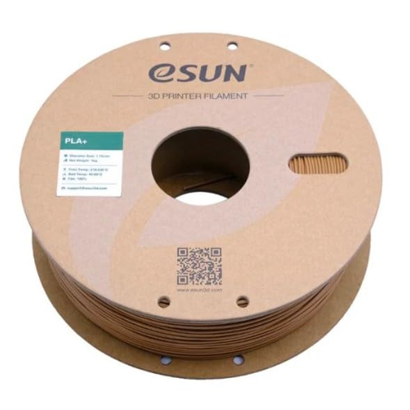 Image of eSUN PLA+ 3D Printing Filament 1.75mm High Speed Filament Speedy PLA Plus for Fast Printing, Dimensional Accuracy + /- 0.03mm, 1KG (2.2 LBS) Light Brown