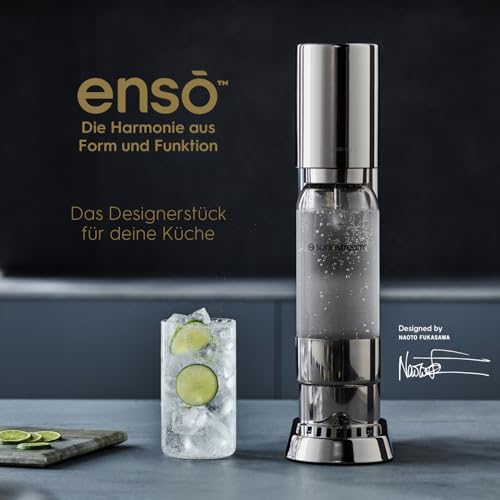 sodastream ENSO Wassersprudler - 1L Sprudlerflasche, Edelstahl, Silber – Ansicht 3