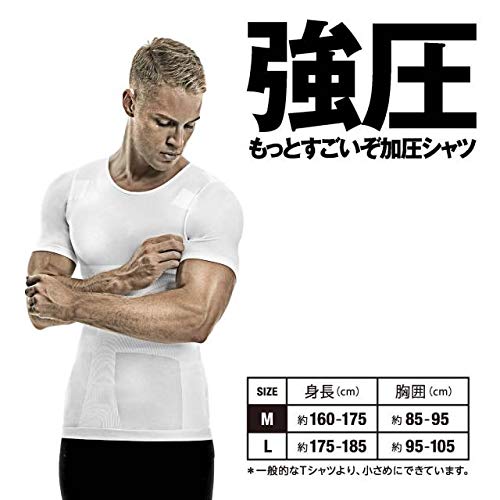 加圧シャツ Amazon | [SPALTAX] 加圧シャツ メンズ 半袖【選べる加圧力 (弱