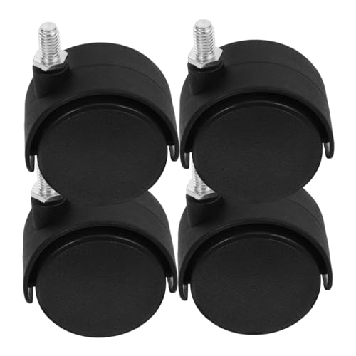 NUOLUX 4個 転万向脚輪 ネジ式 双輪デザイン 静音スムーズ移動 オフィスチェア家具用交換キャスター 家具移動やデスク椅子に