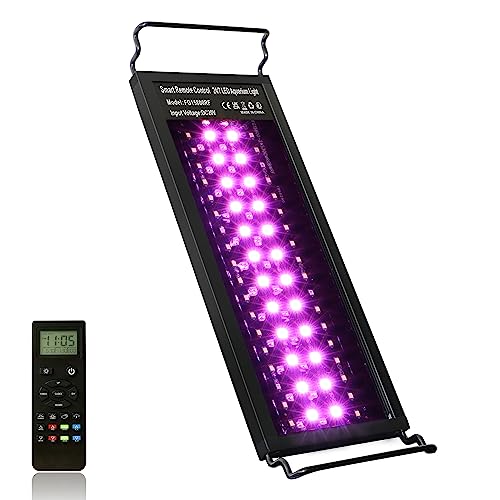 24/7 Luces para Acuarios con mando a distancia, 18W 30cm LED Acuario de Espectro Completo, Impermeable Luz Led para acuarios de Plantas y Peces