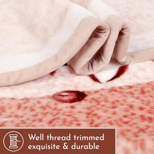 Image of Signature All Season Double Bed Blanket | Super Soft Plush, Lightweight & Cozy | 220 x 240 cm | 2.5 kg | Multi-Color Vibrant Print | Ideal for Winter, AC Use & Gifting (Terracotta Grace)