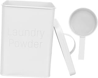 Laundry 2 Sets Washing Storage Bucket Flour Container Soap Container Soap Laundry Metal Household
