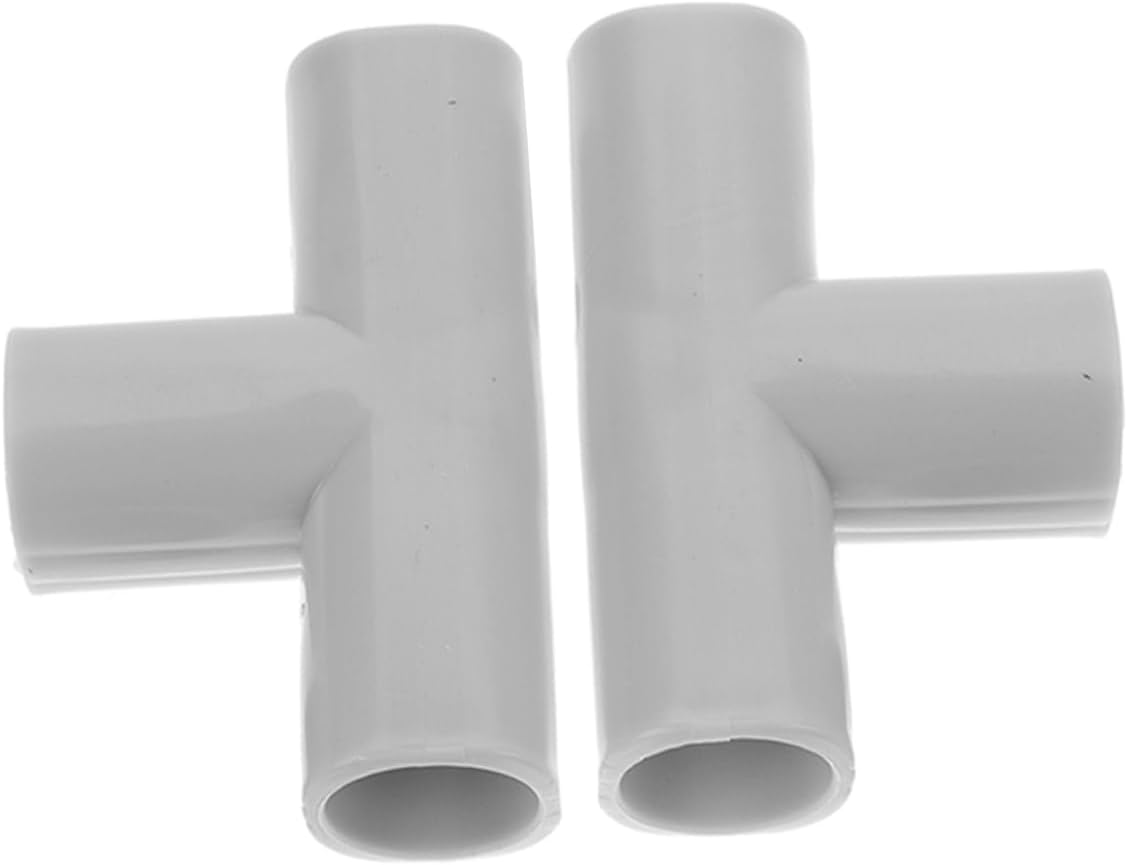 2Pcs Playpen Tee Connectors Way Pipe Fitting Accessories for Fencing Indoor Outdoor Use Easy to Clean Modern Design for Living Rooms Gardens