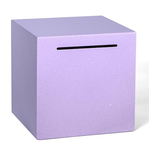 Piggy Bank for Adults Must Break to Open, Unbreakable Adults Piggy Bank Made of Stainless Steel, Metal Saving Bank (Purple, 5.9-inch)