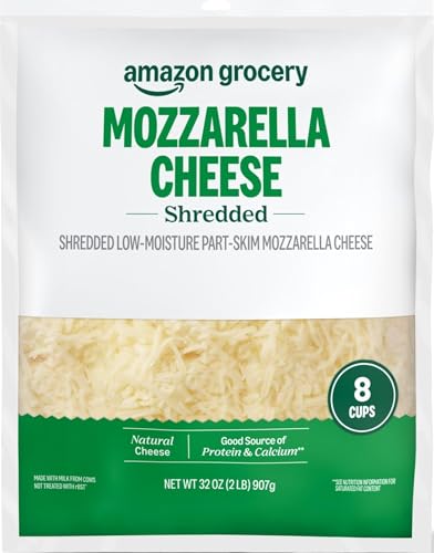 Amazon Grocery, Mozzarella Cheese, Shredded, 32 Oz