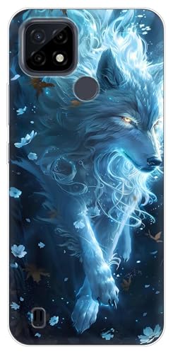 YonderYM Compatible con Realme C21Y Funda,Suave Silicona TPU Antigolpes Protectora Case,Anti-Choque Carcasa Protectora, Anti-Arañazos Case Dibujo 04