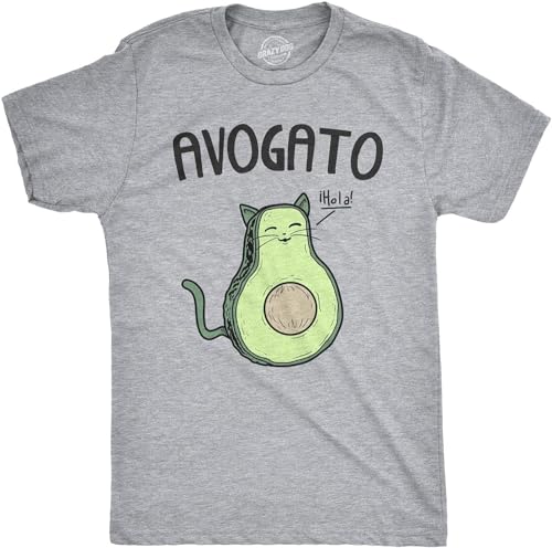 suggestion Mens Avogato Funny T Shirt Avocado Cat Tee Cute Cat Face Graphic Novelty Humor-M Black