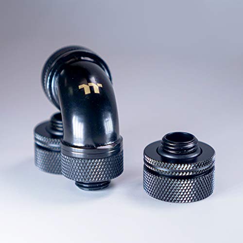 Image of Thermaltake Pacific DIY 16mm OD PETG Compression Fitting Kit Black - CL-W260-CU00BL-A