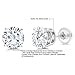 Gem Stone King 14K White Gold Timeless Brilliant Moissanite Stud Earrings For Women (4.40 Cttw, Round 8MM)