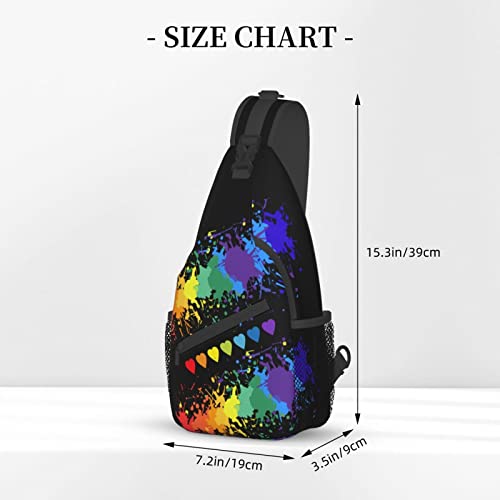 Rainbow LGBT Pride Sling Backpack Multipurpose Chest Bag Hiking Travel Daypack Crossbody Shoulder Bag Outdoor Unisex3