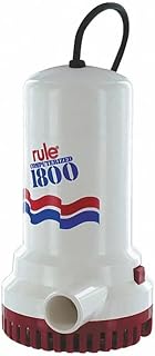 Rule A53S-24 Marine Rule 1800 Submersible Sump/Utility Pump with 24-Foot Cord (1800-GPH, 110-Volt)