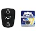 Produktbild Tastenfeld 3 Tasten Batterie Autoschlüssel Pad Rubber pad Neu