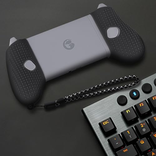 Image of Aenllosi Silicone Grip Cover for GameSir G8 Galileo /G8 Plus /G8 Plus MFi Phone Controller, Anti-Scratch Protective Case with Lanyard, Black (Case Only)