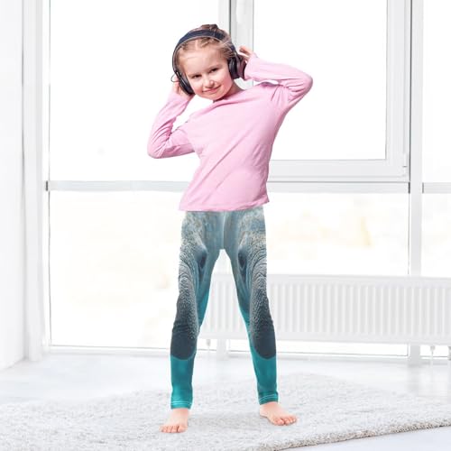 Lovely Manatee Ocean Girls Casual Leggings for Kids Printed Long Pant Bottoms Stretch and Soft4