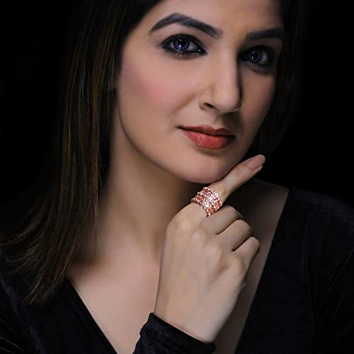 GIVA 925 Silver Zircon Studded Supple Ring Cum Bracelet | Gifts for Women and Girls | With Certificate of Authenticity and 925 Stamp | 6 Months... - Image 4