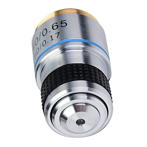 40X Achromatic Objective Lens, Aluminum Alloy Shell with Observation for Biological Microscope, Eliminate Reflections and Increase Contrast