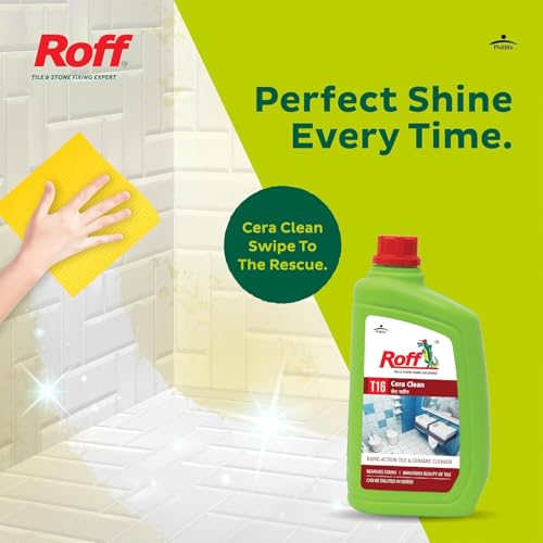 Image of Pidilite Roff Cera Clean All Purpose Tile, Floor & Wall Cleaner 1 Ltr Pack of 12, Advance, Bedroom & Bathroom Floors, Removes Grease, Dirt & Tough Stains