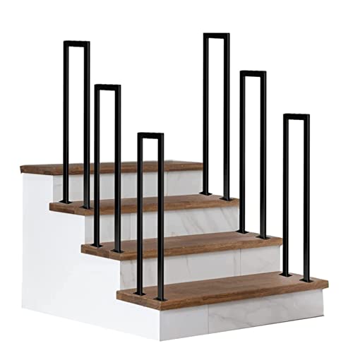 XEWNEG Garde-Corps d'escalier en u Noir, Garde-Corps d'escalier de sécurité en Fer antidérapant pour Garde-Corps de Grenier de Jardin extérieur intérieur, Facile à Installer(Size:100CM/3.3FT)