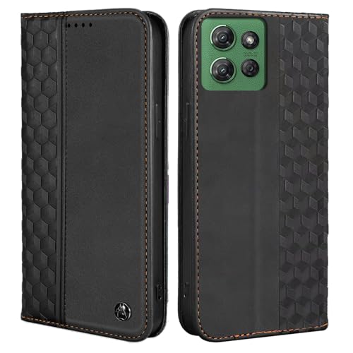 Image of Wallet Case for Motorola Moto G Power 2025 /Motorola Moto G Play 2025 - PU Leather Flip Cover with Card Holder Slots, Strong Magnetic Folio Kickstand Phone Case, Black