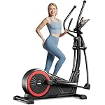 UMAY Elliptical Exercise Machine with 16 Levels Resistance, Hyper-Silent Magnetic Elliptical Machine for Home with 15.5" Stride & Heart Rate Grips and LCD Monitor, 350LBS Weight Capacity
