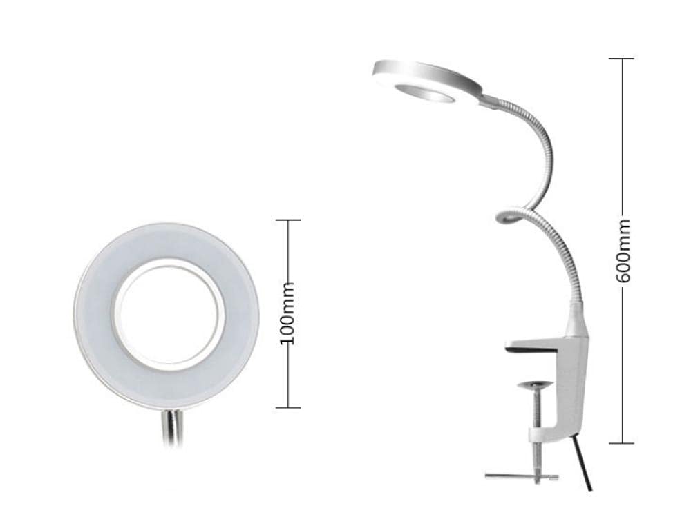Luci A Clip Lampada Pinza Luce Da Lettura Luce Da Lettura Clip Lampada Da Scrivania In Argento Led, Lampada Luminosa Per La Protezione Degli Occhi, Lampada Dormitorio Del Comodino, Lampada Da Clip Per