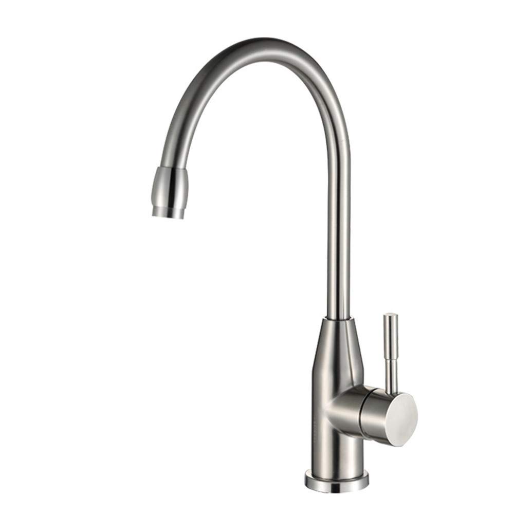 Mitigeur de cuisine rotatif en acier inoxydable SUS304 brossé durable